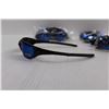 Image 3 : (12) UV 400 Sunglasses - Black Frame w/Blue Mirror Lenses (NIP)