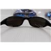 Image 5 : (12) UV 400 Sunglasses - Black Frame w/Blue Mirror Lenses (NIP)