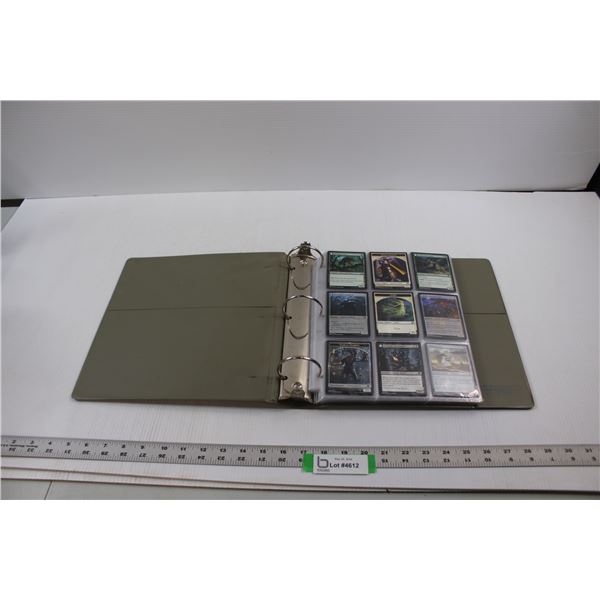 (15 pgs) Folder of Unauthenticated "Magic The Gathering" Cards - Some Pages have doubled up pockets