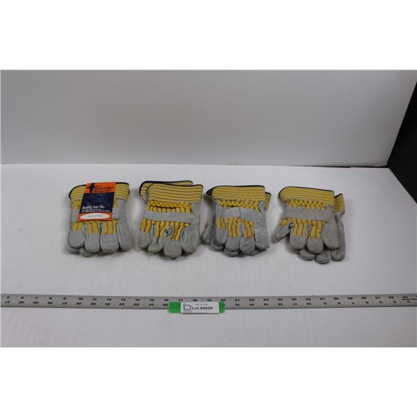 (4 pr) Gander Brand Work Gloves - Unknown Size (Possibly Medium)