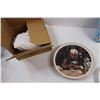 Image 2 : (3) Norman Rockwell Collector Plates w/Boxes - " The Tinkerer", "Bedtime" & "Walking Through Merrie 