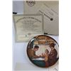 Image 3 : (3) Collector Plates w/Original Boxes & Literature - (2) Norman Rockwell "A TimeTo Keep" & "Santa In