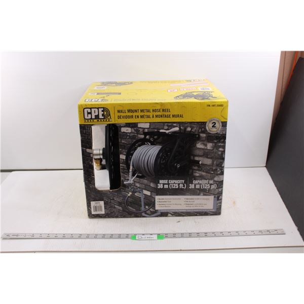 *CPE Hose Works Wall Mounted Metal Hose Reel w/ 125' Capacity (NIB)