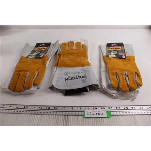 (3) Pairs Welding Gloves - NWT