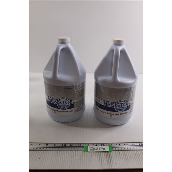 (2) Bottles Resistol Floor Sealers - Not Sealed, Almost Full