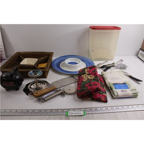 Piggy Bank, Chip and Dip Bowl, Misc.