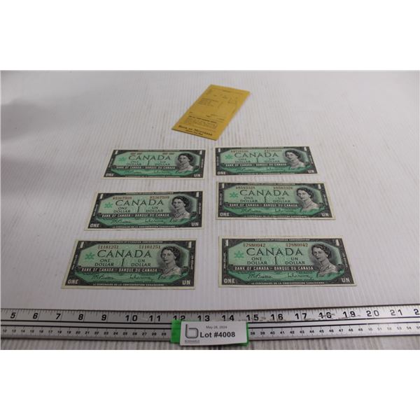 (6) Canadian 1967 $1 Bills