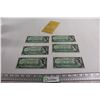 Image 1 : (6) Canadian 1967 $1 Bills