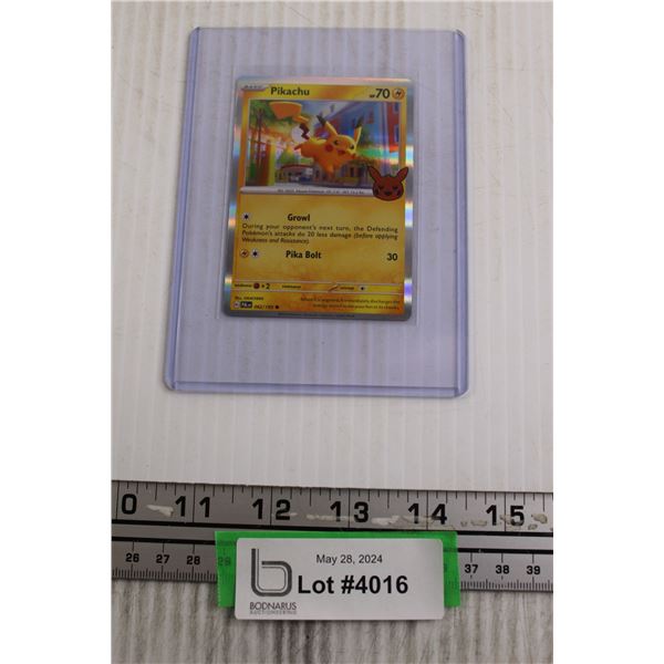 Pikachu Pokemon Super Power Hologram Card