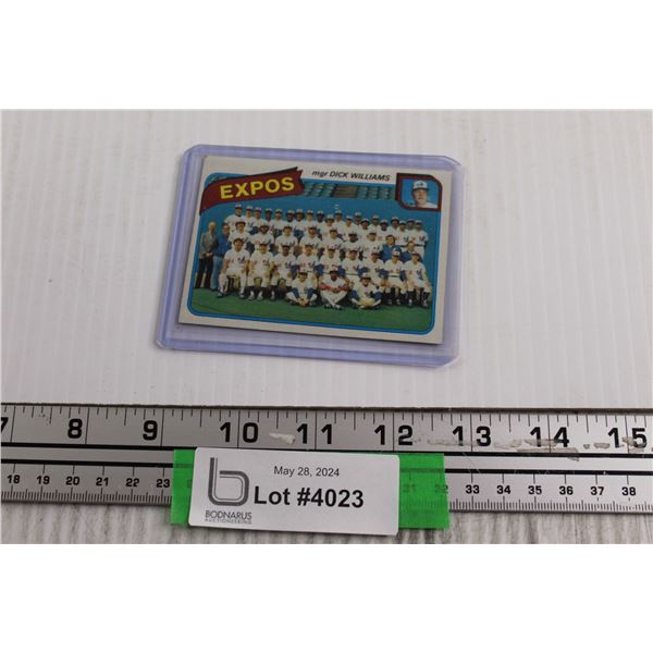 1970s Montreal Expos Mint Team Card
