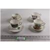 Image 1 : (4) Teacups with Matching Saucers