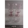 Image 1 : (2) Pink Vases, (3) Shot Glasses