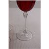 Image 3 : (9) Red Glass Wine Glasses