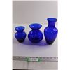 Image 1 : (3) Blue Vases