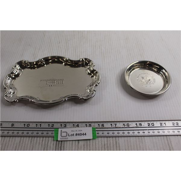(2) White House-Engraved Trays