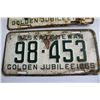 Image 2 : (2) Saskatchewan 1955 License Plates