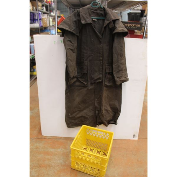 Oilskin Trench Coat with Crate