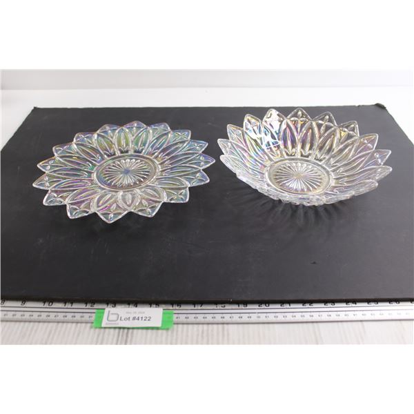 (2) Iridescent Dishes