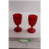 Image 1 : (2) Red Goblets