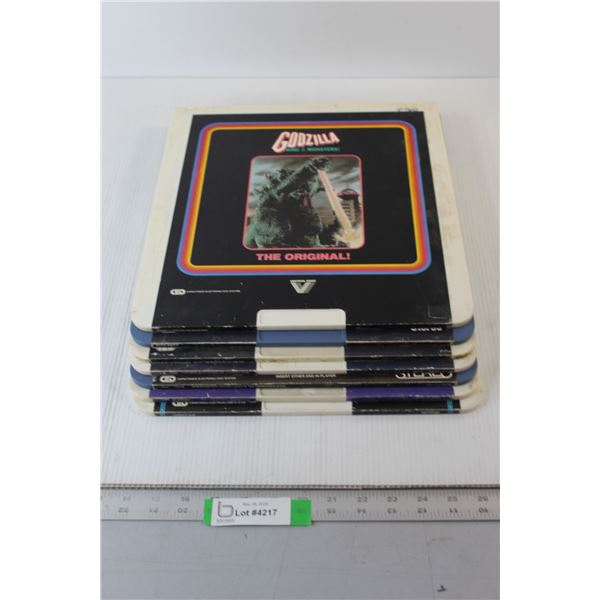 (7) Video Discs - Logan's Run, Godzilla