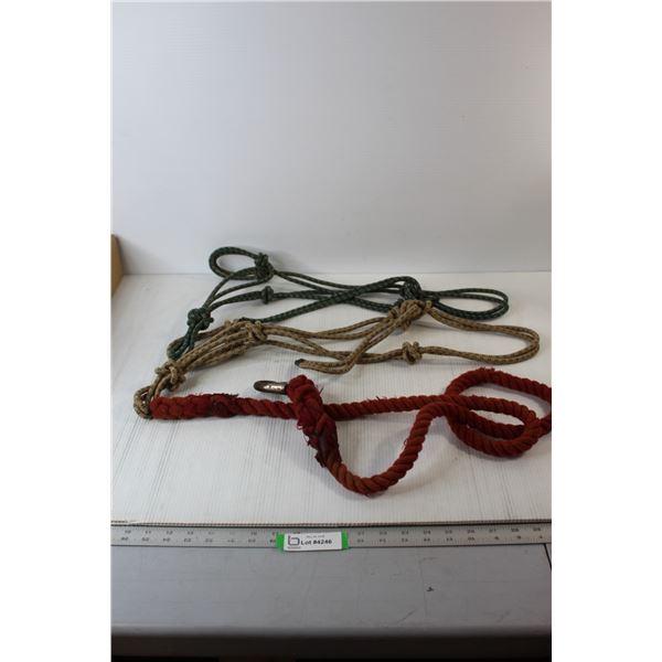 (2) Horse Rope Halters & Lead Rope