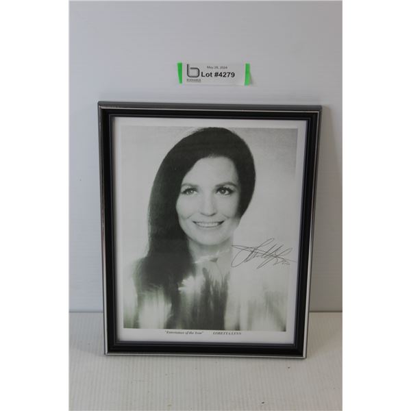 Loretta Lynn Picture in Frame - Not Authenticated