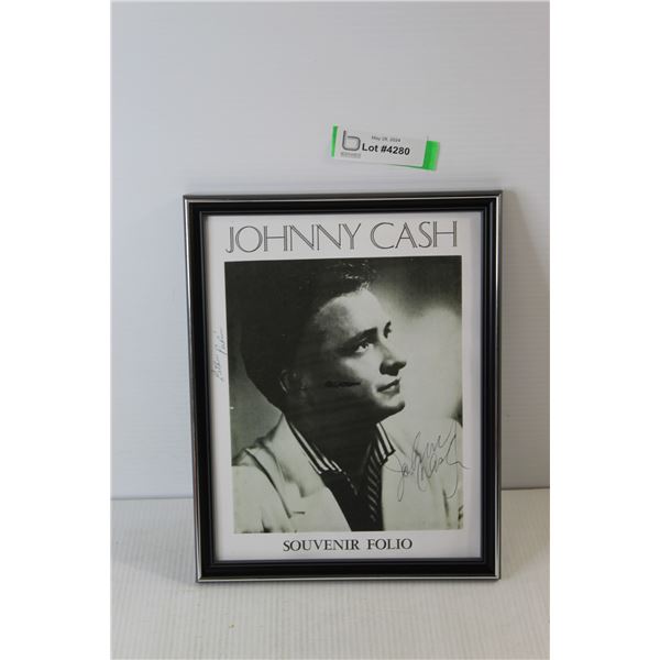 Johnny Cash Picture in Frame - Not Authenticated