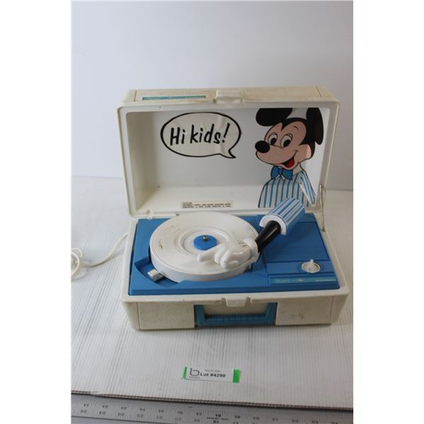 Mickey Mouse Record Player - Untested