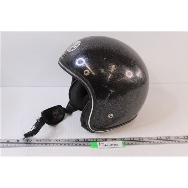 Vintage Motorcycle Helmet (Needs new Snap for chin strap)