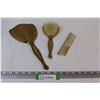 Image 1 : Vintage Ladies Vanity Set (Mirror, Brush, Comb) - As Is