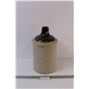 Image 1 : Brown Top Crock Jug - 13"x7" - Has Chip On Bottom as Pictured