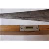 Image 4 : (2) Vintage 26" Wood Hand Saws, Vintage Wood Level