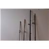 Image 3 : (2) Complete Fishing Rods (2) Handle/Bottom of Fishing Rods - As Is - No Reels
