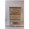 Image 1 : French Provincial End Table - 23.5" x 14" x 12" - Some Wear (Paint Peeling)