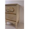 Image 4 : French Provincial End Table - 23.5" x 14" x 12" - Some Wear (Paint Peeling)