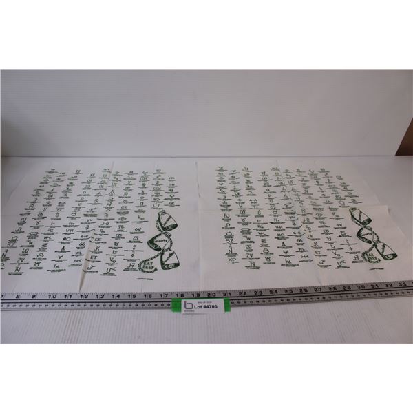 (2) Converse County Cowbells Family Cattle Brand Napkins