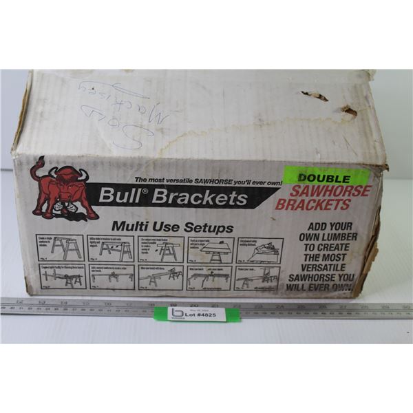Box of Bull - Double Sawhorse Brackets - (4) Bull Brackets - (4) Spreaders