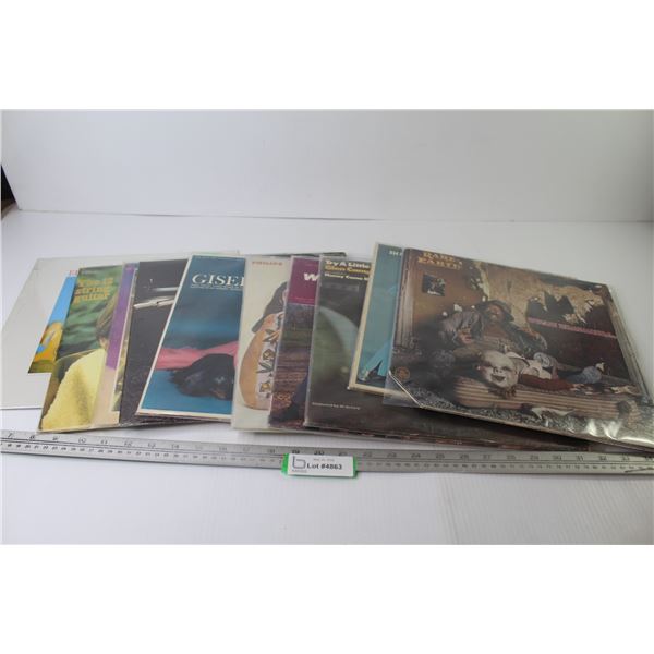 (10) Vinyl Records - Eddy Arnold - Glen Campbell - Jim Reeves - Paul Mauriat - Rare Earth