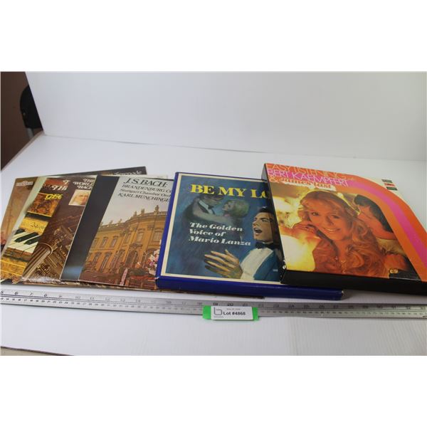 (6) Vinyl Records - Morart - Vivaldi - J.S.Bach - (2) Record Sets - Mario Lanza - Bert Kaempfert & J