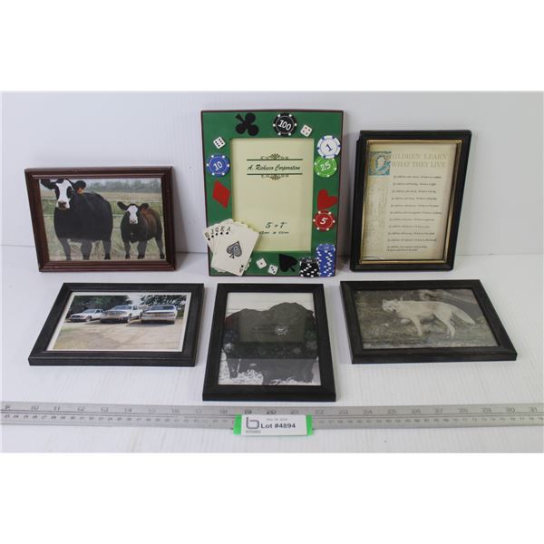 Children Learn What They Live Saying (glass is cracked) - Gambling Photo Frame (5" x 7") - (4) Frame