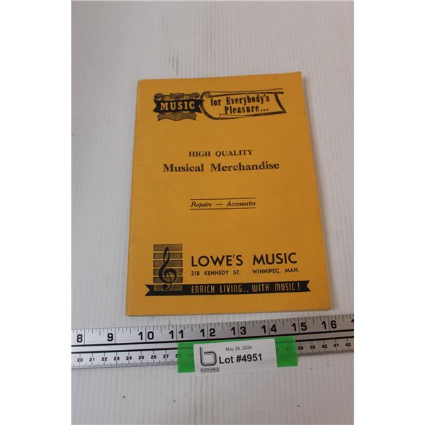 Book: Lowe's Musical Merchandise Catalog