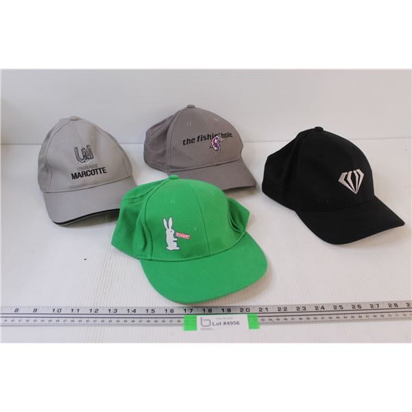 (4) Baseball Hats: Pilsner, Fishin Hole, Misc.