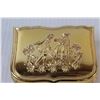 Image 2 : Metal "Gold" Jewelry Box - 3" Long