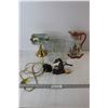 Image 1 : Kerosene Glass Holder, Mini Glass Jugs, Desk Lamp - Burnt Bulb
