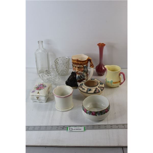 Watkins Glass Bottle, Coffee Mugs, Bowls, Misc.