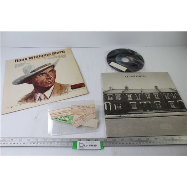 Vinyl Records - Hank Williams & George Jones - Quadrophenia Booklet - Juke Box Song Labels