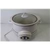 Image 2 : *Tote (no lid) w/Rival Crock Pot (powers on) - Frying Pan w/Lid - Dynamo Dirt Devil Vacuum (works) -