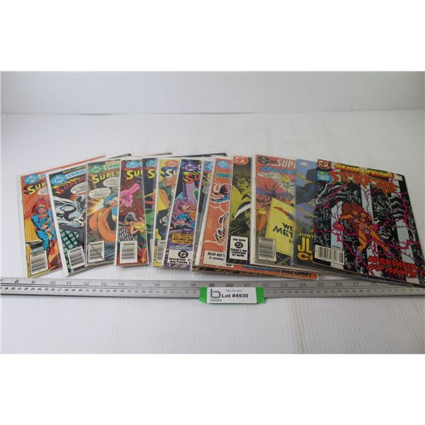 (13) DC Comics (40 cents - 90) - Superman - Spiderman - Justice League - Star Fire