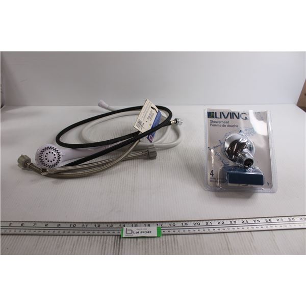 (2) Shower Heads, Hoses