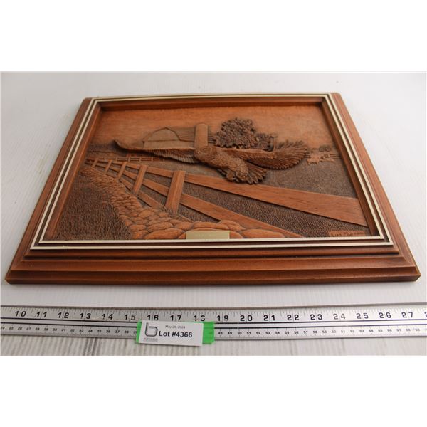 Pressed Wood Art Piece - 19" x 15 1/2"